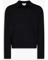 FRAME - Wool And Silk-Blend Polo Sweater - Lyst