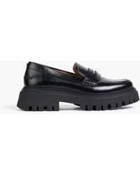 Maje - Loafers aus leder mit verzierung und plateau - Lyst