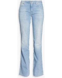 7 For All Mankind - Kimmie Faded Mid-rise Flared Jeans - Lyst