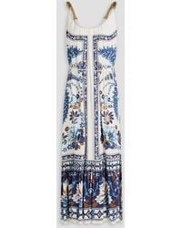 FARM Rio - Floral-print Linen-blend Maxi Dress - Lyst