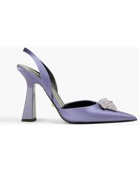 Versace - Pumps aus satin mit verzierung - Lyst