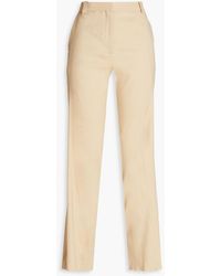Maje - Herringbone Linen-blend Straight-leg Pants - Lyst
