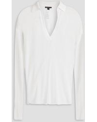 James Perse - Linen-blend Polo Shirt - Lyst
