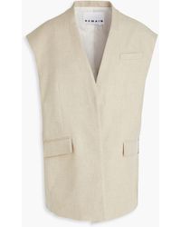 REMAIN Birger Christensen - Oversized Linen And Cotton-blend Vest - Lyst