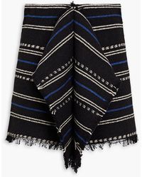 Isabel Marant - Jiloa Draped Cotton-Blend Canvas Mini Skirt - Lyst
