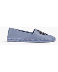Tory Burch - Ines Embellished Leather Espadrilles - Lyst