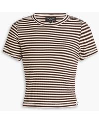 Rag & Bone - Luca Striped Ribbed Modal-blend Jersey T-shirt - Lyst
