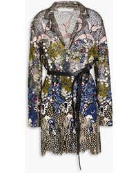 Valentino Garavani - Embroidered Cotton-blend Guipure Lace Jacket - Lyst