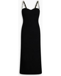 Galvan London - Crystal-embellished Ribbed-knit Midi Dress - Lyst