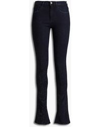 Roberto Cavalli Crystal-embellished Mid-rise Bootcut Jeans - Blue