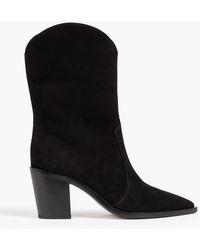 Gianvito Rossi - Denver Suede Cowboy Boots - Lyst