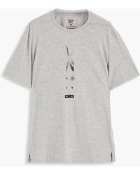 Reebok Meliertes t-shirt aus jersey mit print - Grau