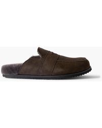 MR P. - David Shearling-Lined Suede Slippers - Lyst
