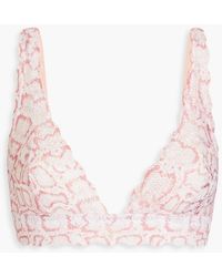 Cosabella - Never Say Never Snake-print Stretch-lace Bralette - Lyst