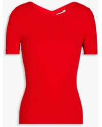 Autumn Cashmere - Cutout Ribbed-knit Top - Lyst