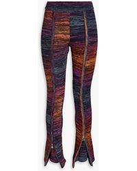 ROTATE BIRGER CHRISTENSEN - Bodacious Space-dyed Knitted Slim-leg Pants - Lyst