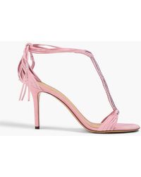 Isabel Marant - Anssi Metallic Leather And Suede Sandals - Lyst