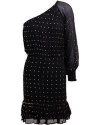 retroféte - Retrofête One-shoulder Embellished Silk-crepon Mini Dress - Lyst