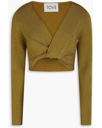 TOVE - Cropped Twisted Ribbed-knit Top - Lyst
