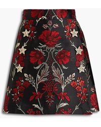 Dolce & Gabbana - Metallic Brocade Mini Skirt - Lyst
