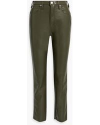 FRAME - Le High 'n' Tight Stretch-leather Straight-leg Pants - Lyst