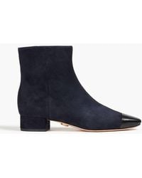 Veronica Beard - Cecile Leather And Suede Ankle Boots - Lyst