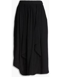Isabel Marant - Darnae Cotton And Silk-blend Crepon Midi Skirt - Lyst
