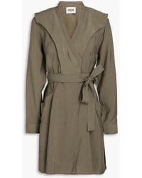 Claudie Pierlot - Minikleid aus einer modalmischung mit wickeleffekt - Lyst