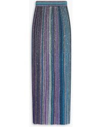Missoni - Metallic Sequin-Embellished Ribbed-Knit Maxi Skirt - Lyst
