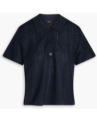 Theory - Poloshirt aus einer gerippten leinenmischung - Lyst