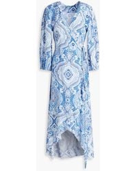 Melissa Odabash - Taylor Wrap-effect Paisley-print Woven Midi Dress - Lyst