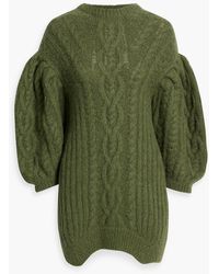 Simone Rocha - Cable-knit Alpaca-blend Sweater - Lyst