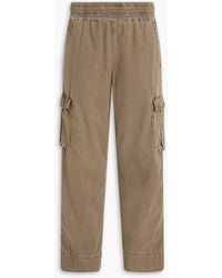 James Perse - Striped Cotton And Lyocell-Blend Twill Tapered Pants - Lyst