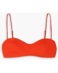 TOVE - Etta Ruched Woven Bra Top - Lyst