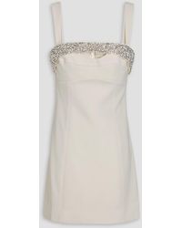 Jonathan Simkhai - Lenny Cutout Crystal-Embellished Crepe Mini Dress - Lyst
