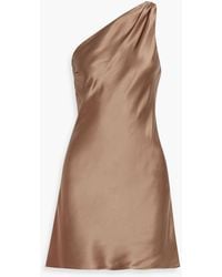 Cami NYC - Anges One-shoulder Draped Silk-charmeuse Mini Dress - Lyst