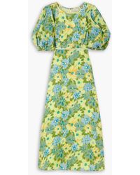 Faithfull The Brand - Valerina Lace-trimmed Floral-print Linen Maxi Dress - Lyst