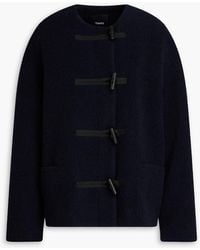 Theory - Wool-blend Fleece Jacket - Lyst