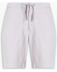 Officine Generale - Phil Lyocell, Linen And Cotton-blend Twill Drawstring Shorts - Lyst