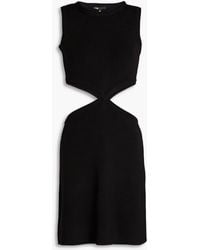 Maje - Cutout Ribbed-knit Midi Dress - Lyst