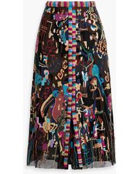 Valentino Garavani - Embellished Tulle Midi Skirt - Lyst