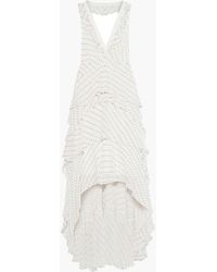 Diane von Furstenberg - Bess Asymmetric Tiered Fil Coupé Chiffon Maxi Dress - Lyst
