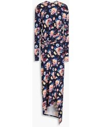 Rabanne - Embellished Floral-print Jersey Maxi Dress - Lyst