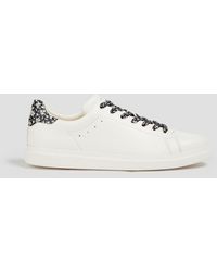 Tory Burch - Howell Floral-print Leather Sneakers - Lyst