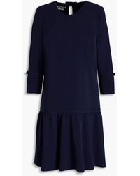 Boutique Moschino - Bow-embellished Gathered Crepe Mini Dress - Lyst