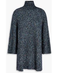 Autumn Cashmere - Melierter rollkragenpullover aus einer baumwollmischung - Lyst