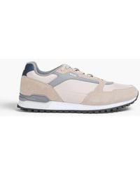 BOSS - Parkour Runn Mesh And Suede Sneakers - Lyst