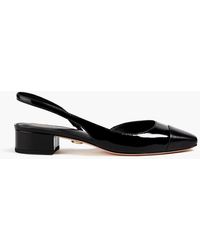 Veronica Beard - Cecile Smooth And Patent- Leather Slingback Pumps - Lyst