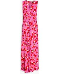 Diane von Furstenberg - Ace Floral-print Crepe Maxi Dress - Lyst