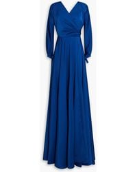 Rhea Costa - June Draped Satin Gown - Lyst